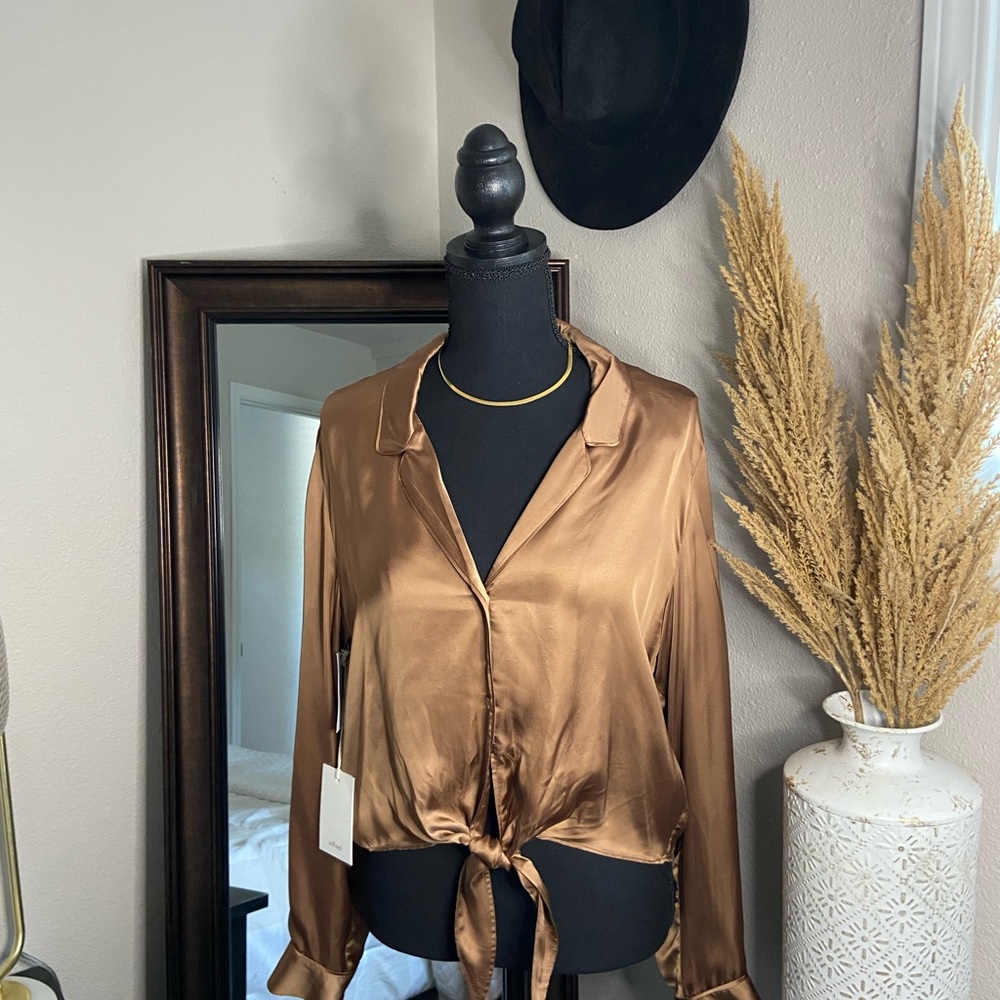 NWT Aritzia Wilfred Satin Top